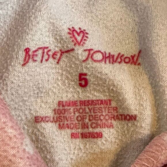 Betsey Johnson pajama Set Pink | Toddler Girl Size 5 - Picture 5 of 11